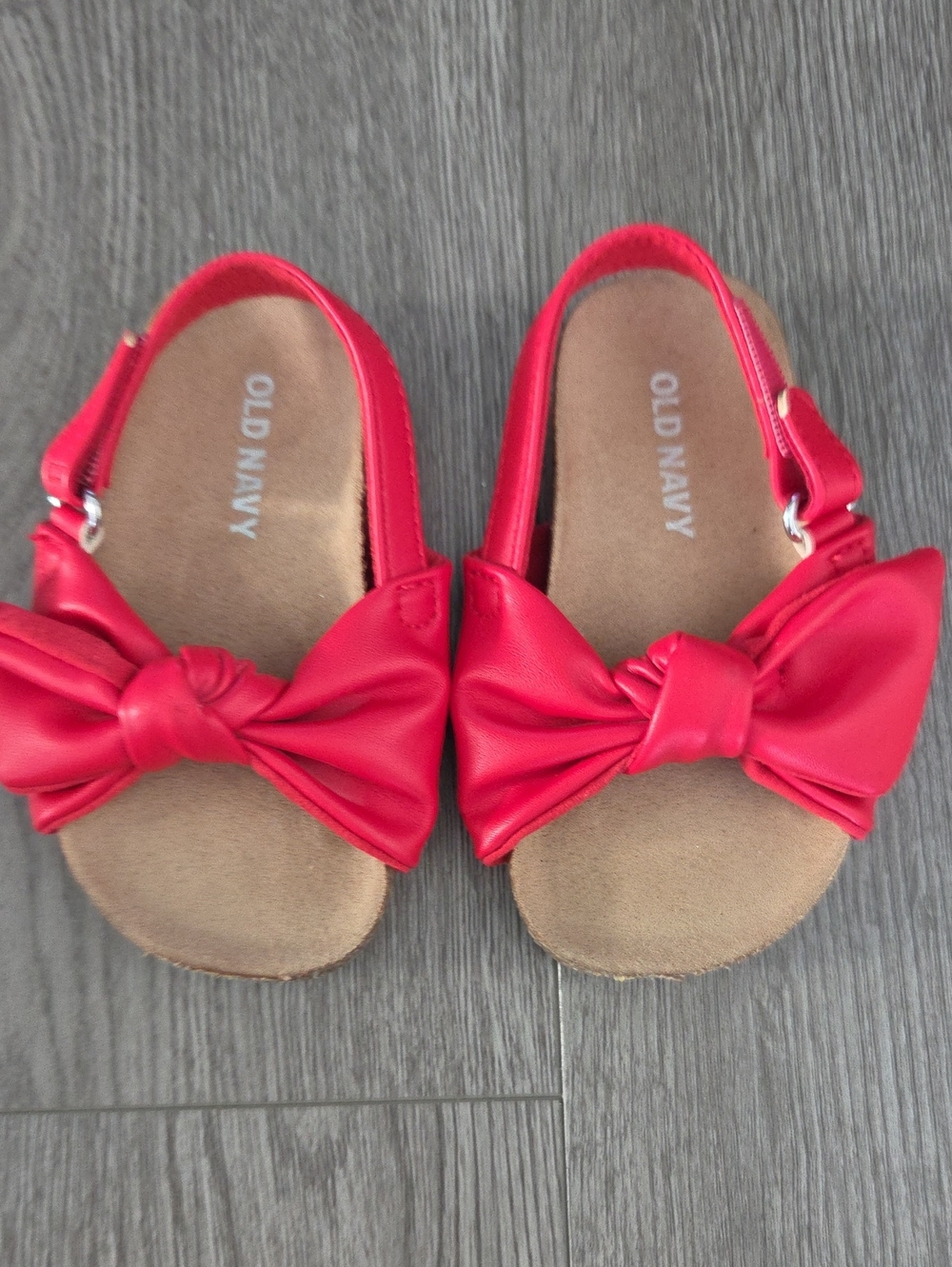 Old Navy Girls Red Bow Slingback Sandals